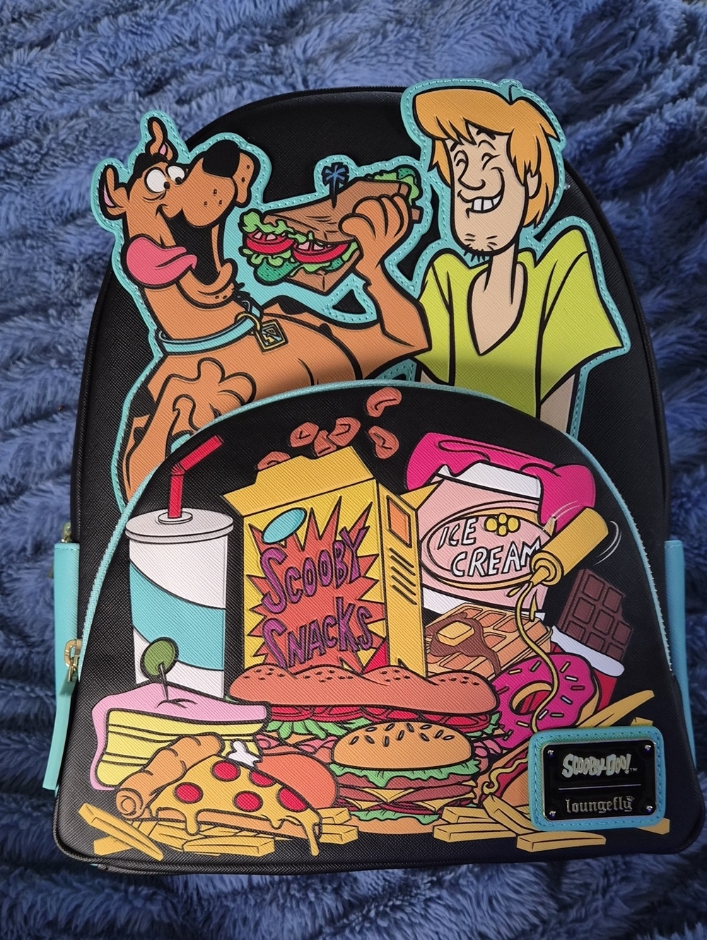 Loungefly Black & Teal Scooby-Doo Snack Backpack